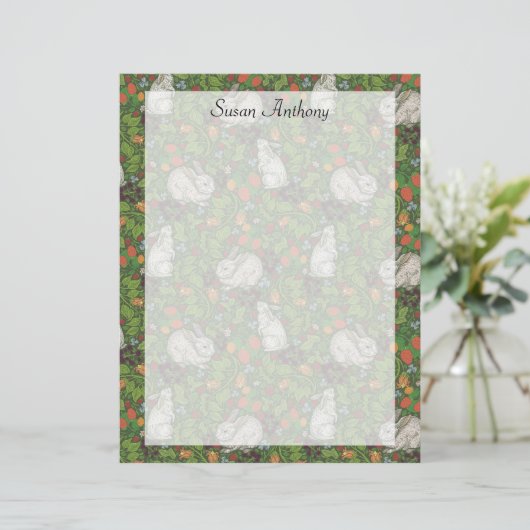 ヴィンテージビクトリアンホワイトバニーラビットガーデン紙 (スタンド正面)