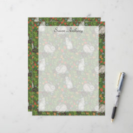 ヴィンテージビクトリアンホワイトバニーラビットガーデン紙