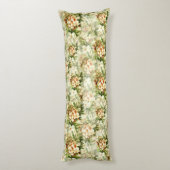 ヴィンテージビクトリアンホワイトフローラ開花 ボディピロー (裏面 (縦))