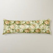 ヴィンテージビクトリアンホワイトフローラ開花 ボディピロー (正面)