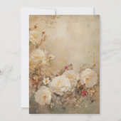 ヴィンテージビクトリアンホワイトローズブライダルシャワー 招待状 (裏面)