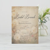 ヴィンテージビクトリアンホワイトローズブライダルブランチ 招待状 (スタンド正面)