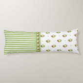 ヴィンテージビクトリアンホワイトローズ開花グリストライプーン ボディピロー (裏面)