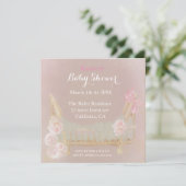 ヴィンテージビクトリアンボヘミアンベイビーシャワー 招待状 (スタンド正面)