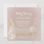 ヴィンテージビクトリアンボヘミアンベイビーシャワー 招待状 (正面)