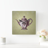 ヴィンテージビクトリアンポット スクエア壁時計 (ホーム)