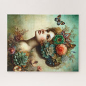 ヴィンテージビクトリアンポートレートの女性 ジグソーパズル (横)