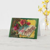 ヴィンテージビクトリアンマザーデイカード カード (黄色い花)