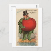 ヴィンテージビクトリアンマントマト体 ポストカード (正面/裏面)