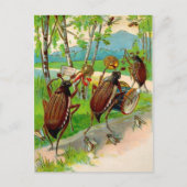 ヴィンテージビクトリアンマーチングバグはがき ポストカード (正面)