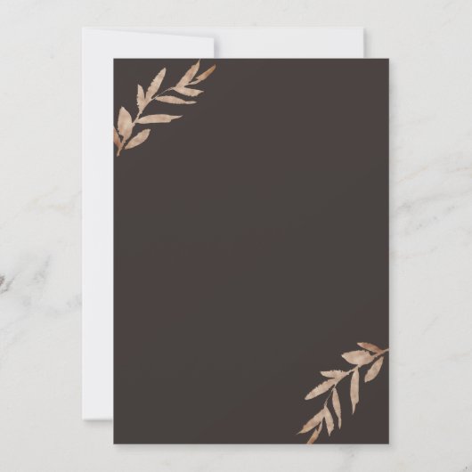 ヴィンテージビクトリアンムーディファインアートフローラ 招待状 (裏面)