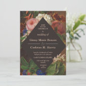 ヴィンテージビクトリアンムーディファインアートフローラ 招待状 (スタンド正面)