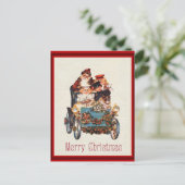 ヴィンテージビクトリアンメリークリスマスサンタ ポストカード (スタンド正面)