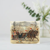 ヴィンテージビクトリアンメリークリスマス シーズンポストカード (スタンド正面)