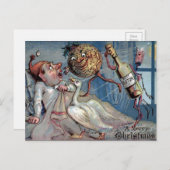 ヴィンテージビクトリアンメリークリスマス ポストカード (正面/裏面)