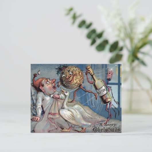 ヴィンテージビクトリアンメリークリスマス ポストカード (スタンド正面)