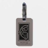 ヴィンテージビクトリアンモノグラエレガントム文字G ラゲッジタグ (裏面縦)