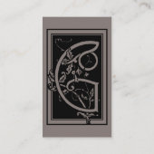 ヴィンテージビクトリアンモノグラエレガントム文字G 名刺 (裏面)