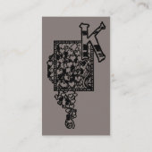 ヴィンテージビクトリアンモノグラエレガントム文字K 名刺 (裏面)