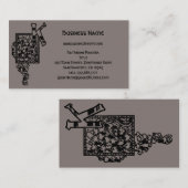 ヴィンテージビクトリアンモノグラエレガントム文字K 名刺 (正面/裏面)
