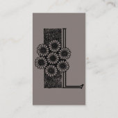 ヴィンテージビクトリアンモノグラエレガントム文字L 名刺 (裏面)