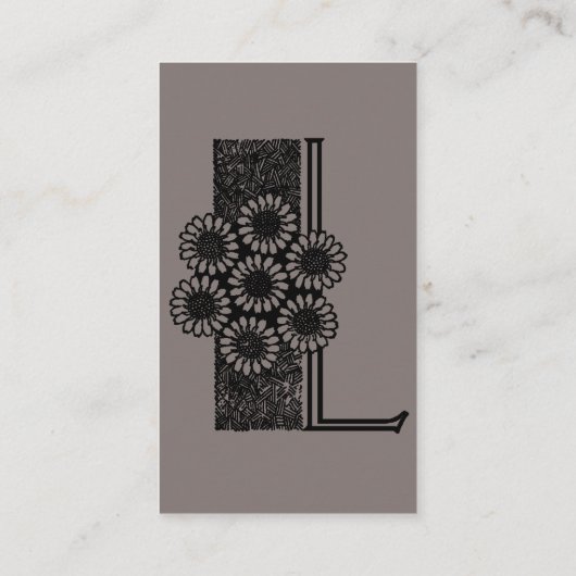 ヴィンテージビクトリアンモノグラエレガントム文字L 名刺 (裏面)