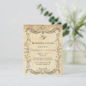 ヴィンテージビクトリアンモノグラムリハーサルディナーカード 招待状 (スタンド正面)