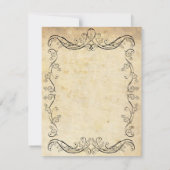 ヴィンテージビクトリアンモノグラムリハーサルディナーカード 招待状 (裏面)