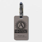 ヴィンテージビクトリアンモノグラム文字A ラゲッジタグ (裏面縦)