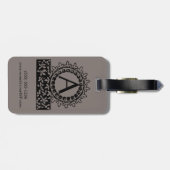 ヴィンテージビクトリアンモノグラム文字A ラゲッジタグ (裏面横)