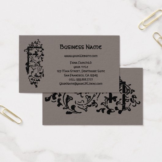 ヴィンテージビクトリアンモノグラム装飾文字F (オフィス)