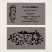 ヴィンテージビクトリアンモノグラム装飾文字F (正面&裏面)