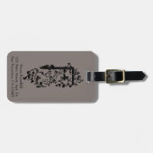 ヴィンテージビクトリアンモノグラム装飾文字F ラゲッジタグ (正面横)