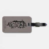 ヴィンテージビクトリアンモノグラム装飾文字F ラゲッジタグ (裏面横)