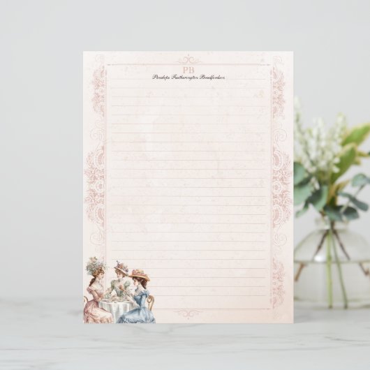 ヴィンテージビクトリアンモノグラム製文房具 (スタンド正面)