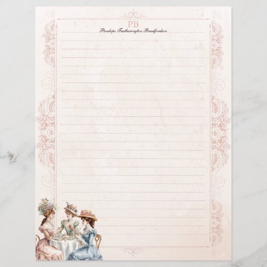 ヴィンテージビクトリアンモノグラム製文房具 (正面)