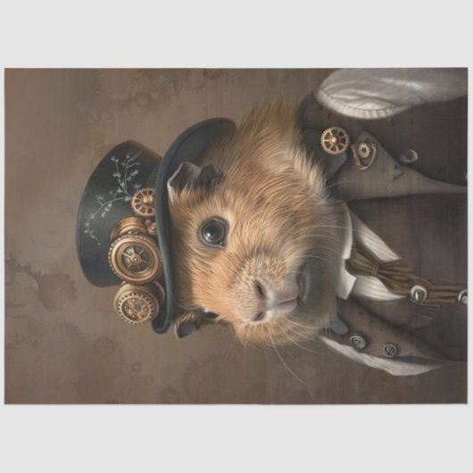 ヴィンテージビクトリアンモルモットのデコパージュ 薄葉紙 (正面)