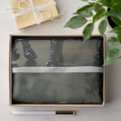 ヴィンテージビクトリアンヨークシャーテリアアンブレラデカップリング 薄葉紙 (ギフト)