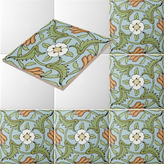 ヴィンテージビクトリアンラフランスのフローラルパターン タイル