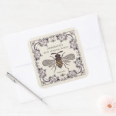 ヴィンテージビクトリアンラベルのパーソナライズ スクエアシール (封筒)