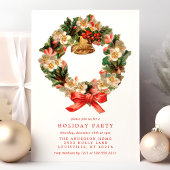 ヴィンテージビクトリアンリースホリデーパーティー 招待状