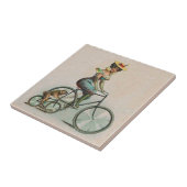 ヴィンテージビクトリアンレディドッグ自転車 タイル (側面)