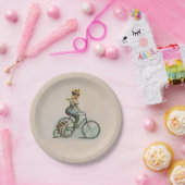 ヴィンテージビクトリアンレディドッグ自転車 ペーパープレート (パーティー)