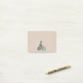 ヴィンテージビクトリアンレディドッグ自転車 ポストイット (デスク上)