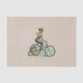 ヴィンテージビクトリアンレディドッグ自転車 薄葉紙 (正面)