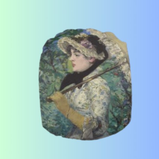 ヴィンテージビクトリアンレディーアンブレラ装飾用クッション ラウンドクッション