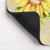 ヴィンテージビクトリアンレディーサマーヒマワリ マウスパッド (コーナー)