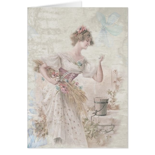 ヴィンテージビクトリアンレディーシャビーシックな花 (正面)