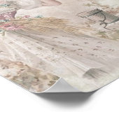 ヴィンテージビクトリアンレディーシャビーシックな花 ポスター (角)