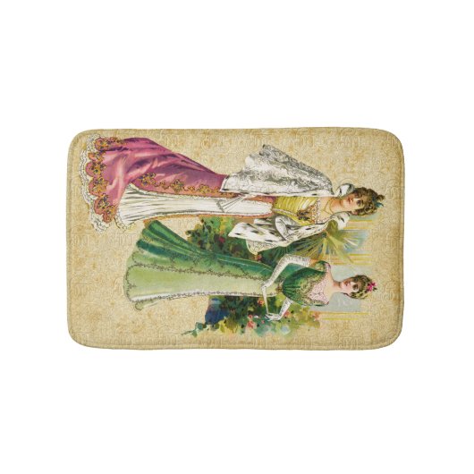 ヴィンテージビクトリアンレディースファッションバスマット バスマット (正面)